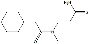 N-(2-carbamothioylethyl)-2-cyclohexyl-N-methylacetamide Struktur