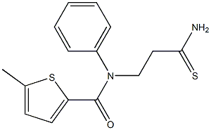 N-(2-carbamothioylethyl)-5-methyl-N-phenylthiophene-2-carboxamide Struktur