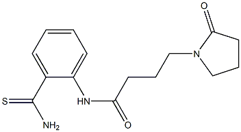 N-(2-carbamothioylphenyl)-4-(2-oxopyrrolidin-1-yl)butanamide Struktur