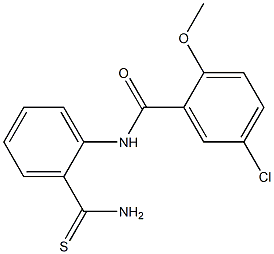 N-(2-carbamothioylphenyl)-5-chloro-2-methoxybenzamide Struktur