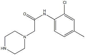 N-(2-chloro-4-methylphenyl)-2-(piperazin-1-yl)acetamide Struktur