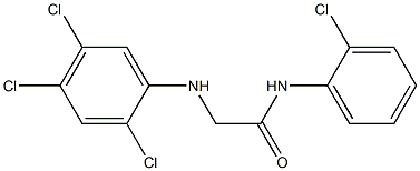 N-(2-chlorophenyl)-2-[(2,4,5-trichlorophenyl)amino]acetamide Struktur