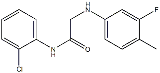 N-(2-chlorophenyl)-2-[(3-fluoro-4-methylphenyl)amino]acetamide Struktur