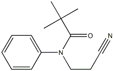 N-(2-cyanoethyl)-2,2-dimethyl-N-phenylpropanamide Struktur