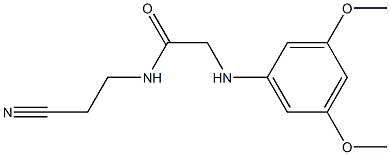 N-(2-cyanoethyl)-2-[(3,5-dimethoxyphenyl)amino]acetamide Struktur