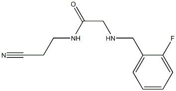 N-(2-cyanoethyl)-2-{[(2-fluorophenyl)methyl]amino}acetamide Struktur