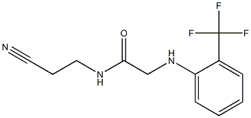 N-(2-cyanoethyl)-2-{[2-(trifluoromethyl)phenyl]amino}acetamide Struktur