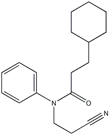 N-(2-cyanoethyl)-3-cyclohexyl-N-phenylpropanamide Struktur