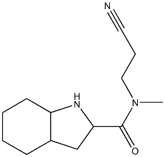 N-(2-cyanoethyl)-N-methyl-octahydro-1H-indole-2-carboxamide Struktur