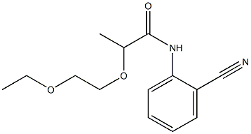 N-(2-cyanophenyl)-2-(2-ethoxyethoxy)propanamide Struktur