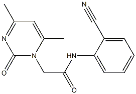 N-(2-cyanophenyl)-2-(4,6-dimethyl-2-oxo-1,2-dihydropyrimidin-1-yl)acetamide Struktur