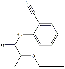 N-(2-cyanophenyl)-2-(prop-2-yn-1-yloxy)propanamide Struktur