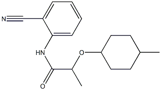 N-(2-cyanophenyl)-2-[(4-methylcyclohexyl)oxy]propanamide Struktur