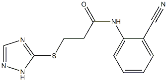 N-(2-cyanophenyl)-3-(1H-1,2,4-triazol-5-ylsulfanyl)propanamide Struktur