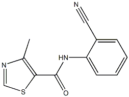 N-(2-cyanophenyl)-4-methyl-1,3-thiazole-5-carboxamide Struktur