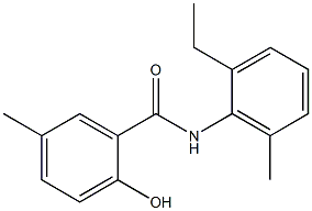 N-(2-ethyl-6-methylphenyl)-2-hydroxy-5-methylbenzamide Struktur