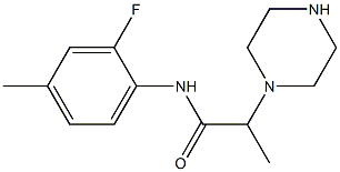 N-(2-fluoro-4-methylphenyl)-2-(piperazin-1-yl)propanamide Struktur