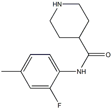 N-(2-fluoro-4-methylphenyl)piperidine-4-carboxamide Struktur