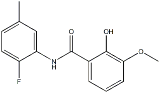 N-(2-fluoro-5-methylphenyl)-2-hydroxy-3-methoxybenzamide Struktur