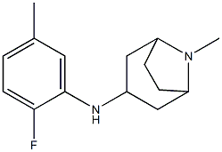 N-(2-fluoro-5-methylphenyl)-8-methyl-8-azabicyclo[3.2.1]octan-3-amine Struktur