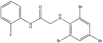 N-(2-fluorophenyl)-2-[(2,4,6-tribromophenyl)amino]acetamide Struktur