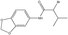 N-(2H-1,3-benzodioxol-5-yl)-2-bromo-3-methylbutanamide Struktur