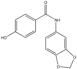 N-(2H-1,3-benzodioxol-5-yl)-4-hydroxybenzamide Struktur