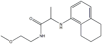 N-(2-methoxyethyl)-2-(5,6,7,8-tetrahydronaphthalen-1-ylamino)propanamide Struktur