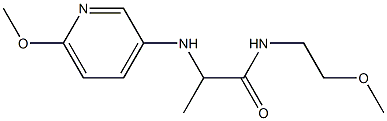 N-(2-methoxyethyl)-2-[(6-methoxypyridin-3-yl)amino]propanamide Struktur