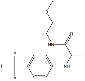 N-(2-methoxyethyl)-2-{[4-(trifluoromethyl)phenyl]amino}propanamide Struktur