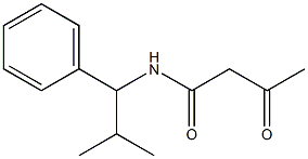 N-(2-methyl-1-phenylpropyl)-3-oxobutanamide Struktur