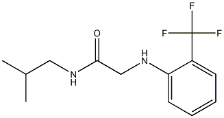 N-(2-methylpropyl)-2-{[2-(trifluoromethyl)phenyl]amino}acetamide Struktur