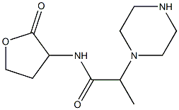 N-(2-oxooxolan-3-yl)-2-(piperazin-1-yl)propanamide Struktur