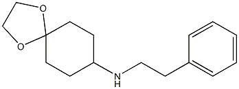 N-(2-phenylethyl)-1,4-dioxaspiro[4.5]decan-8-amine Struktur