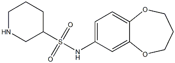 N-(3,4-dihydro-2H-1,5-benzodioxepin-7-yl)piperidine-3-sulfonamide Struktur