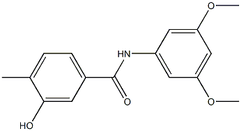 N-(3,5-dimethoxyphenyl)-3-hydroxy-4-methylbenzamide Struktur