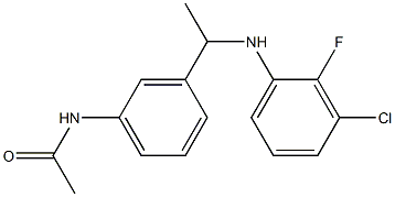 N-(3-{1-[(3-chloro-2-fluorophenyl)amino]ethyl}phenyl)acetamide Struktur