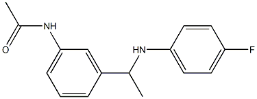 N-(3-{1-[(4-fluorophenyl)amino]ethyl}phenyl)acetamide Struktur