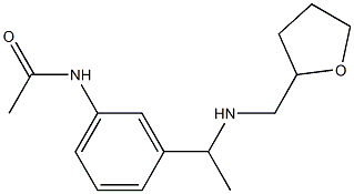 N-(3-{1-[(oxolan-2-ylmethyl)amino]ethyl}phenyl)acetamide Struktur