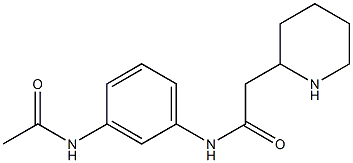 N-(3-acetamidophenyl)-2-(piperidin-2-yl)acetamide Struktur