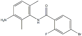 N-(3-amino-2,6-dimethylphenyl)-4-bromo-2-fluorobenzamide Struktur