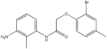 N-(3-amino-2-methylphenyl)-2-(2-bromo-4-methylphenoxy)acetamide Struktur