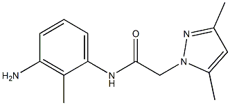 N-(3-amino-2-methylphenyl)-2-(3,5-dimethyl-1H-pyrazol-1-yl)acetamide Struktur