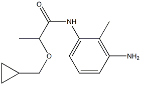 N-(3-amino-2-methylphenyl)-2-(cyclopropylmethoxy)propanamide Struktur