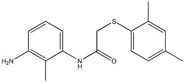 N-(3-amino-2-methylphenyl)-2-[(2,4-dimethylphenyl)sulfanyl]acetamide Struktur