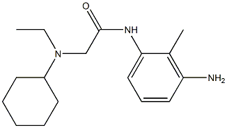 N-(3-amino-2-methylphenyl)-2-[cyclohexyl(ethyl)amino]acetamide Struktur