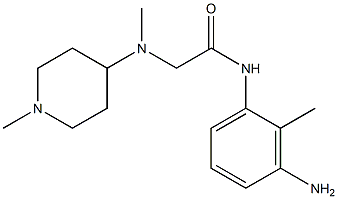 N-(3-amino-2-methylphenyl)-2-[methyl(1-methylpiperidin-4-yl)amino]acetamide Struktur