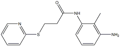 N-(3-amino-2-methylphenyl)-3-(pyridin-2-ylsulfanyl)propanamide Struktur