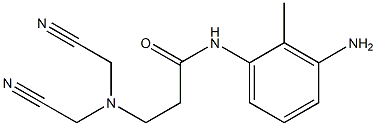 N-(3-amino-2-methylphenyl)-3-[bis(cyanomethyl)amino]propanamide Struktur