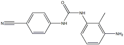 N-(3-amino-2-methylphenyl)-N'-(4-cyanophenyl)urea Struktur